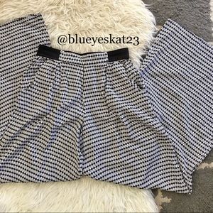 Black & White Patterned Palazzo Pants